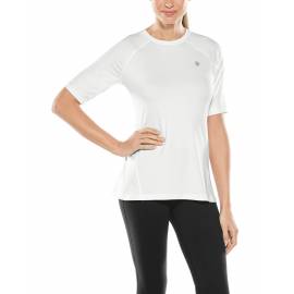 Fitness Top anti UV femme - Devi - Blanc