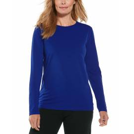 T shirt anti UV pour femme - Manches longues - Morada - bleu Saphir