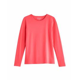 T shirt anti UV pour femme - Manches longues - Morada - Pivoine Coral