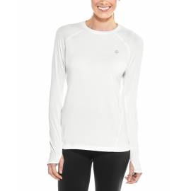 Fitness Top anti UV femme - Manches longues - Devi - Blanc