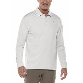 Polo anti UV à Manches longues pour homme - Sport Solide - Argent