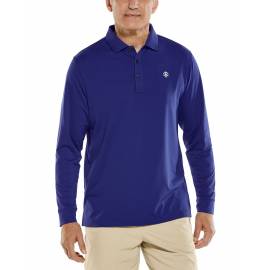 Polo Sport anti UV pour homme - Manches longues - Erodym Golf - Midnight Blue