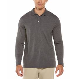 Polo anti UV pour homme - Manches longues - Coppitt - Charbon