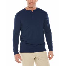 T shirt anti UV pour homme - Manches longues - Mojave Henley - Marine