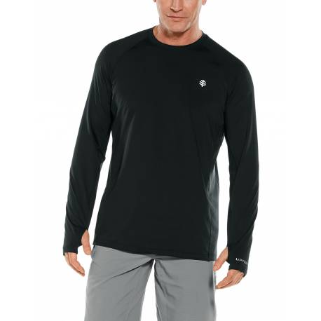 T shirt anti UV Sport pour homme - Manches longues - Performance Agilité - Noir