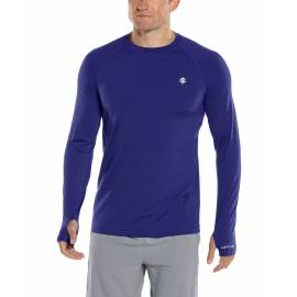 T shirt anti UV Sport- Manches longues - Performance Agilité - Midnight Blue