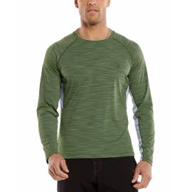 T shirt de bain pour homme - Manches longues - Rash Ultimate - Olive