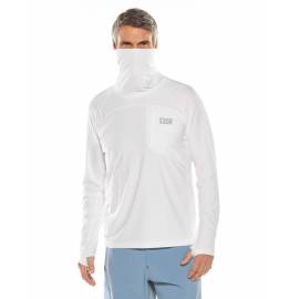 T shirt  de bain anti UV avec tour du cou pour homme - Andros - Blanc