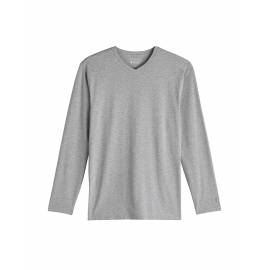 T Shirt anti UV pour homme - col en V Manches longues - Morada - Gris