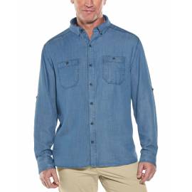 Chemise anti UV pour homme - East Ender chambray - Light Indigo