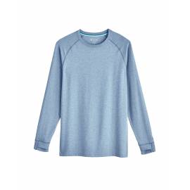 T Shirt anti UV pour homme - Manches longues - LumaLeo - Bleu clair