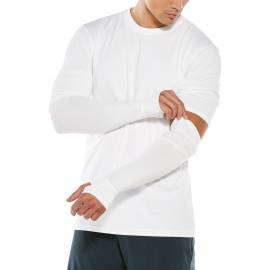Manches solaires UV pour homme - LumaLeo - Blanc