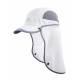 Casquette sport anti UV avec protège nuque pour adulte - Agilité - Blanc / Gris Acier