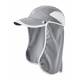 Casquette sport anti UV avec protège nuque pour enfant - Agilité - Acier Gris / Blanc