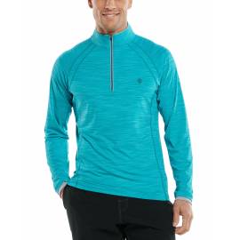 Rash Guard demi-zip anti UV pour homme - Ultimate - Aqua