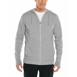 Sweat à capuche zippé anti UVe pour homme - LumaLeo Zip-Up - Gris