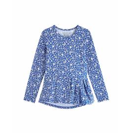 T Shirt anti UV pour les fille - Manches longues - Aphelion T - True Blue Floral