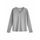 T Shirt anti UV pour femme - col en V Manches longues - Morada - Gris