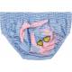 Maillot de bain anti-UV pour bébé - Lavable - Crabe - Bleu clair / rose