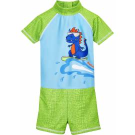 Combinaison de bain anti-UV pour Garçon - Dino - Bleu clair / vert