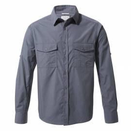 Chemise anti-UV pour hommes - Manches longues - Kiwi - Bleu Ombre
