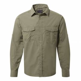 Chemise anti-UV pour hommes - Manches longues - Kiwi - Galets