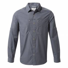 Chemise anti-UV pour hommes - Manches longues - Kiwi Boulder - Bleu Ombre