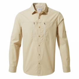 Chemise anti-UV pour hommes - Manches longues - Kiwi Boulder - Avoine