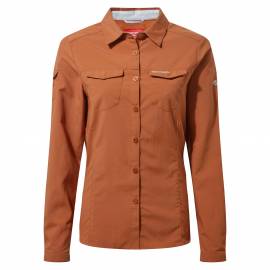 Chemise anti-UV pour femme - Manches longues - Adventure II - Toasted Peacan