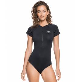 Maillot de bain anti-UV pour femme - Manches courtes - Essentials - True Black