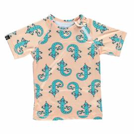 T-shirt de bain anti-UV pour Enfant - Vert Lézard - Pêche