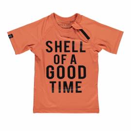 T-shirt de bain anti-UV pour Enfant - Coquille de bon temps - ARGILE