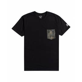 T-shirt anti-UV pour homme - Manches courtes - Team Pocket - Noir