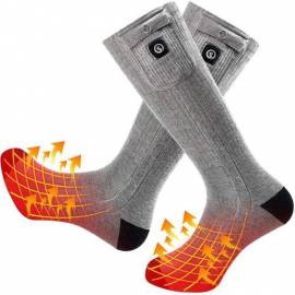 Chaufferette GENERIQUE Chaussettes chauffantes batterie rechargeable usb  chargeant les sports d'hiver chauds de ski thermique - noir