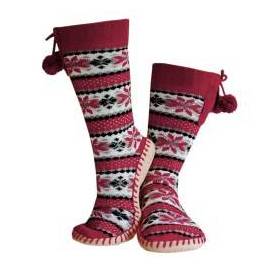 Chaussettes-chaussons chauffantes rouges, Glovii