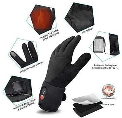 Glovii, Sous-gants chauffants pas cher Noir